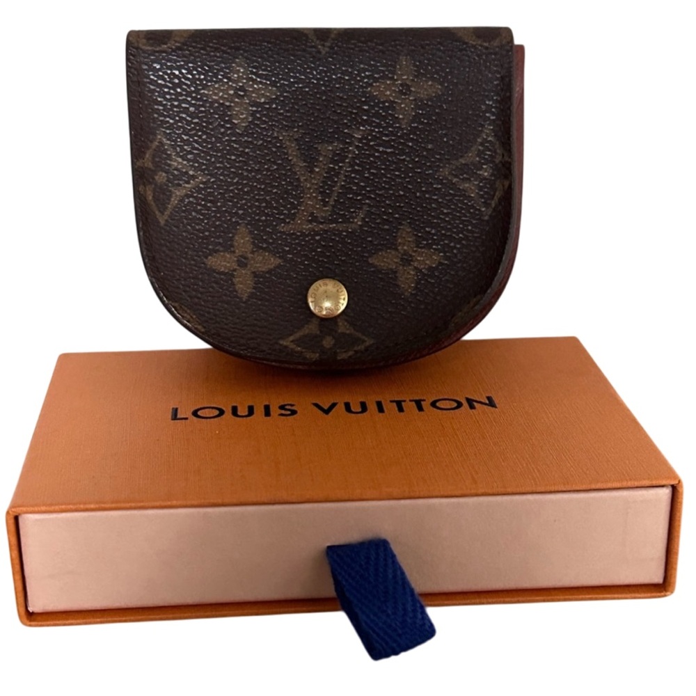 Louis Vuitton Monogram Porte Monnaie Gousset Coin Purse with Small LV Box